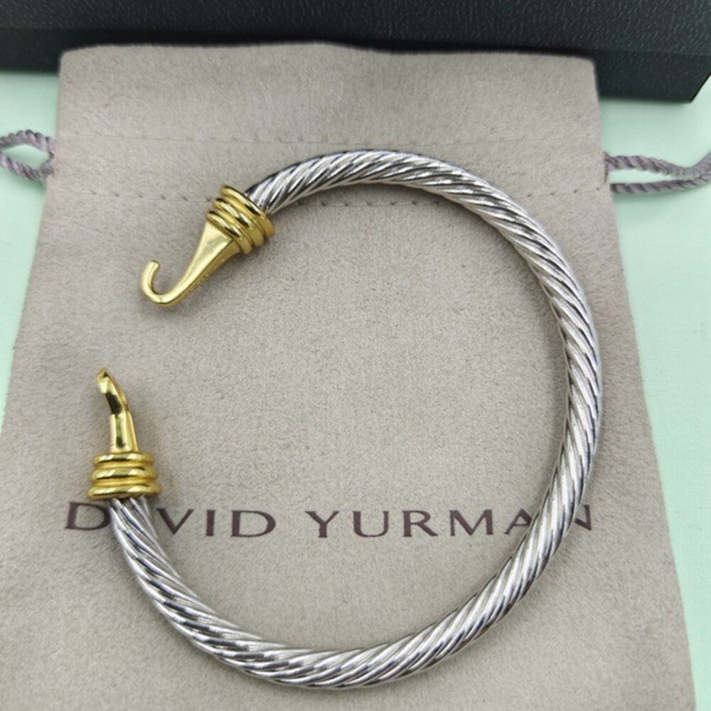 David Yurman Silver and Gold Twisted Cable Bracelet